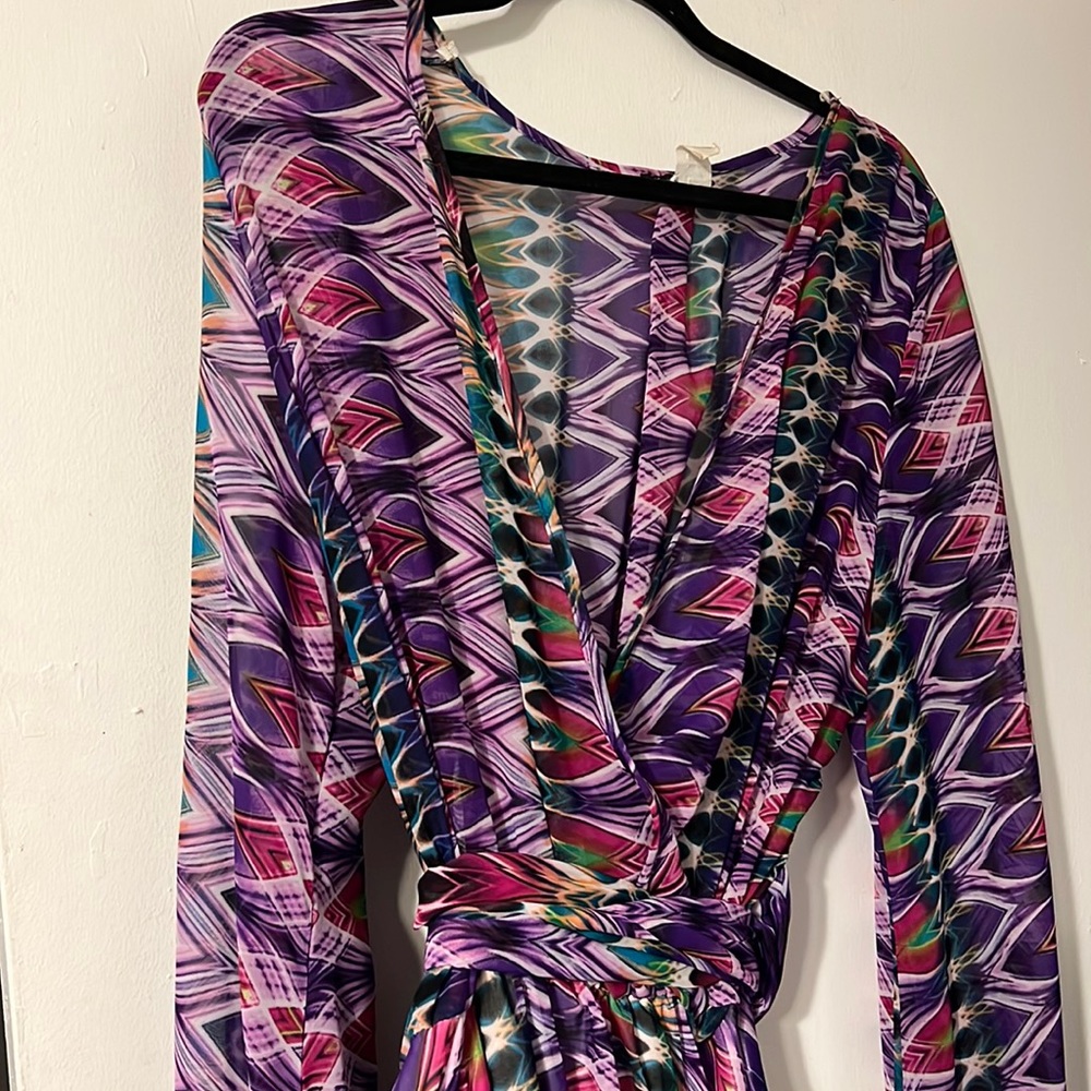 Perfect Vacation Dress: Semi-Sheer Maxi Dress - XL